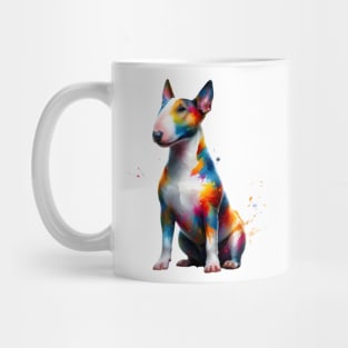 Colorful Miniature Bull Terrier in Artistic Splash Style Mug